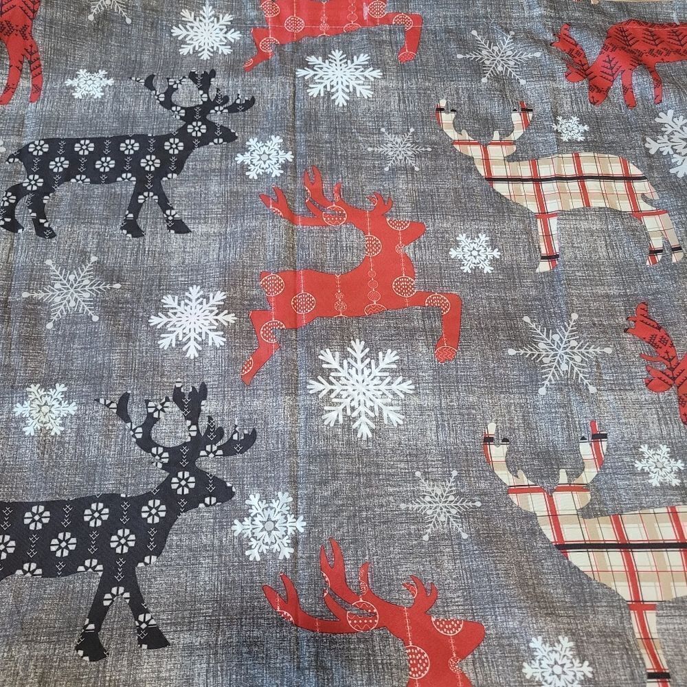 Reindeer christmas shower curtain